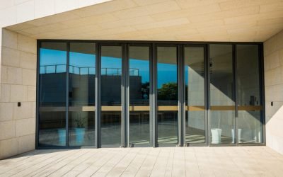 building glass entrance