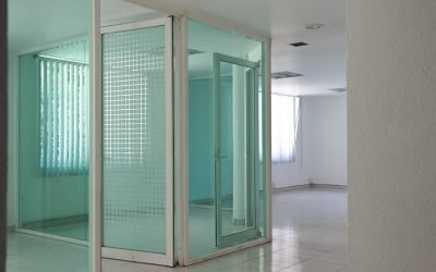 The interior of a beautiful and modern empty office building